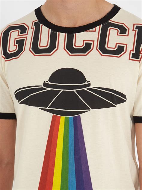 gucci tshirt pink|Gucci pink ufo t shirt.